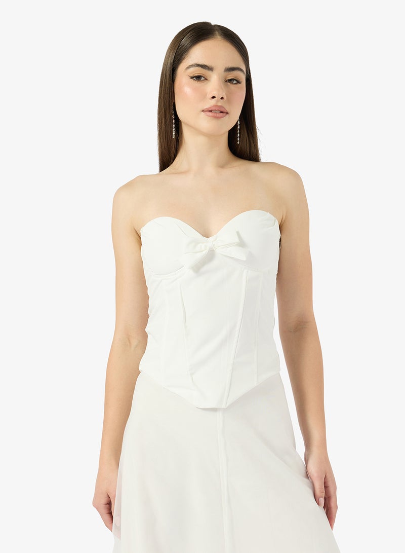 Ginger Sweetheart Neckline Corset Bodice Tulle Dress - Image 3